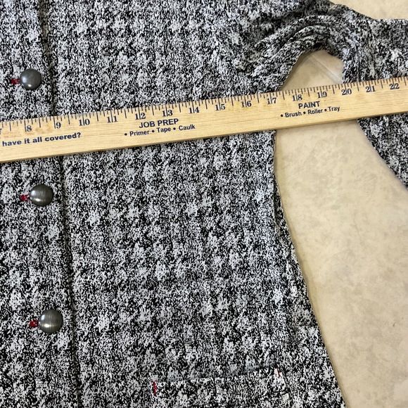 Chicos Travelers Jacket Women Medium Size 1 (8-10) Slinky Button Up w pockets - Picture 8 of 10